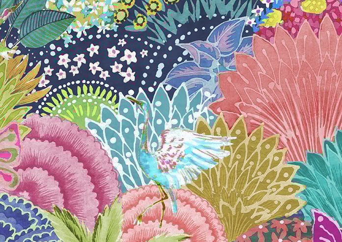 Kolkata Velvet, Rainbow - Motorised Roman Blind - Image 7